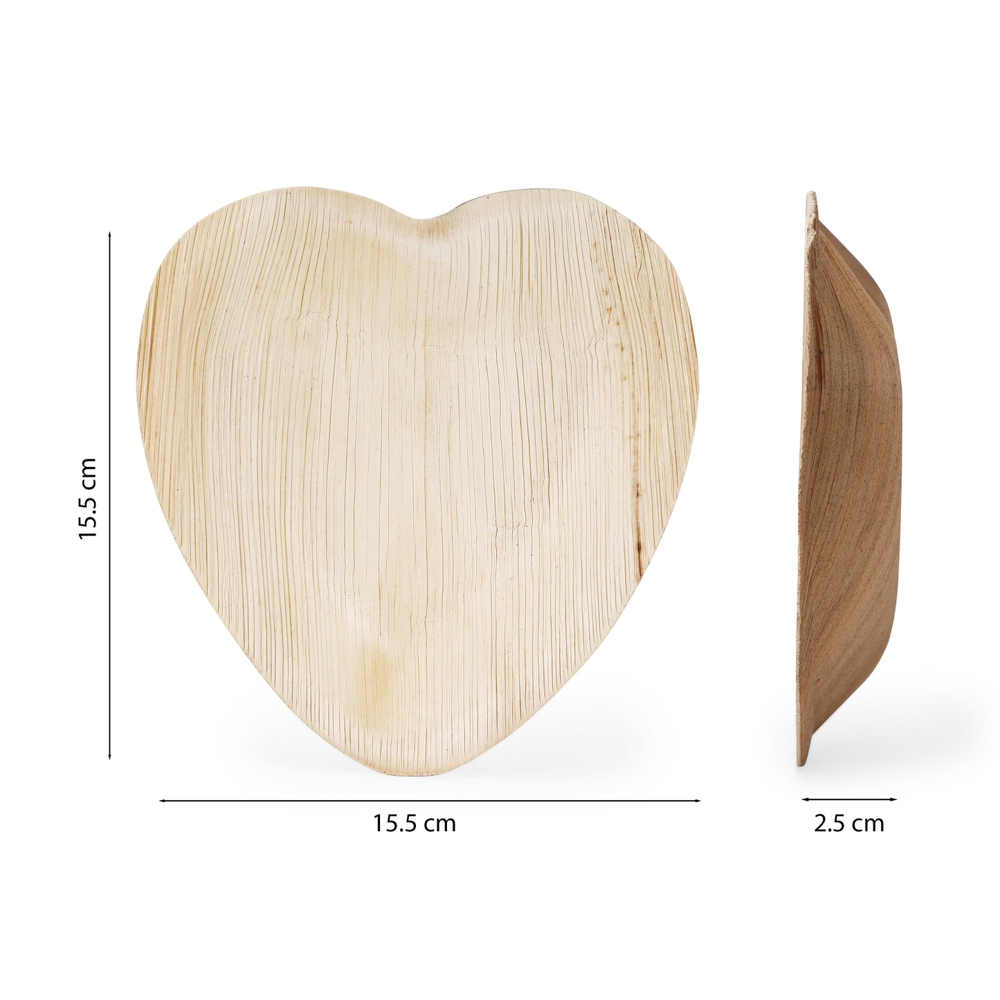 Areca Plate Heart Shape