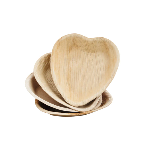 Areca Plate Heart Shape